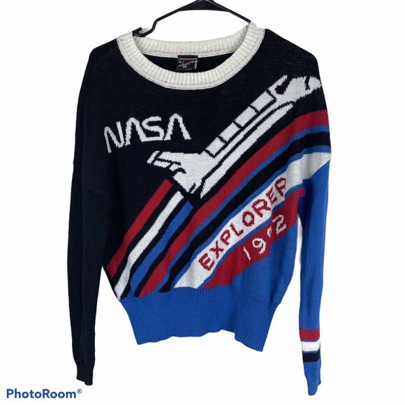 Well Worn NWOT NASA Explorer 1992 Knit Sweater Size XL Ugly Holiday Sweater - Picture 3 of 8